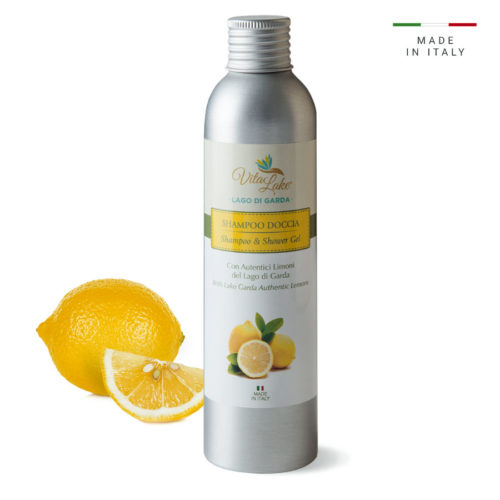 Shampoo shower Vitalake. The fresh, sparkling notes of lemon leaves a pleasant feeling of well-being and energy. Vitalake from Garda Lake.
