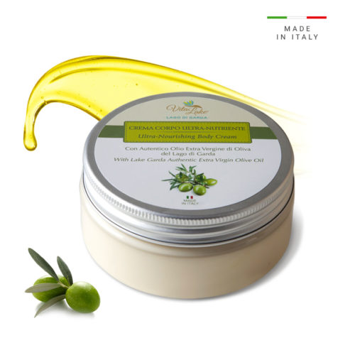 Crema ultra nutriente corpo all'Olio d'oliva Vitalake. Ideale per pelli secche, disidratate e sensibili.